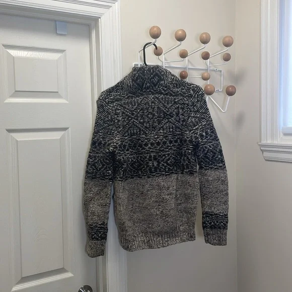 Aritzia - Wilfred Free - Wool Alpaca Blend Cardigan Sweater - Grey / Black - XS - Picture 6 of 13